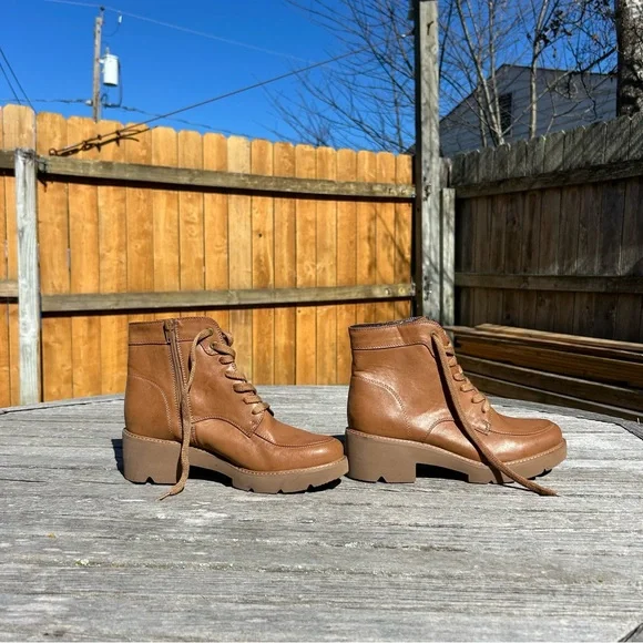 NATURALIZER Catherine Womens Faux Leather Block Heel Ankle‎ Boots size 8.5 - Picture 2 of 12